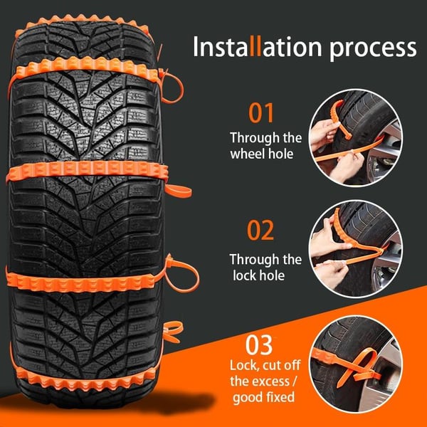 Car Wheel Anti-skid Anti-slip Snow Rain Chain Tire Tyre Cable Belt