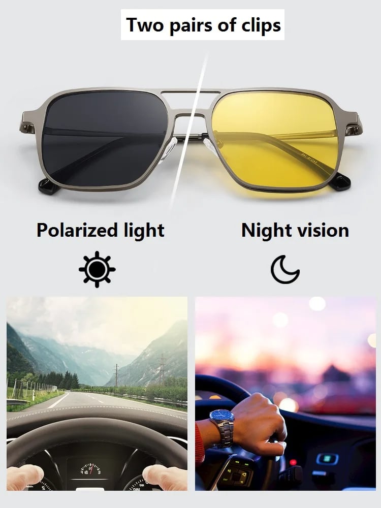 3-in-1 Magnetic Clip On Sunglasses for Men & Women