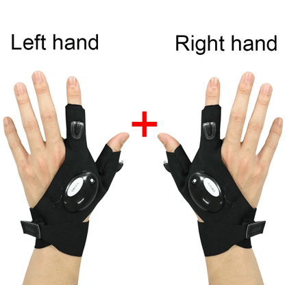 LED Flashlight Gloves - Practical Durable Fingerless Gloves