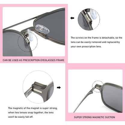 3-in-1 Magnetic Clip On Sunglasses for Men & Women