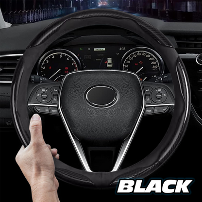 Carbon fiber silicone anti-slip car steering wheel cover universal type