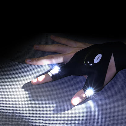 LED Flashlight Gloves - Practical Durable Fingerless Gloves